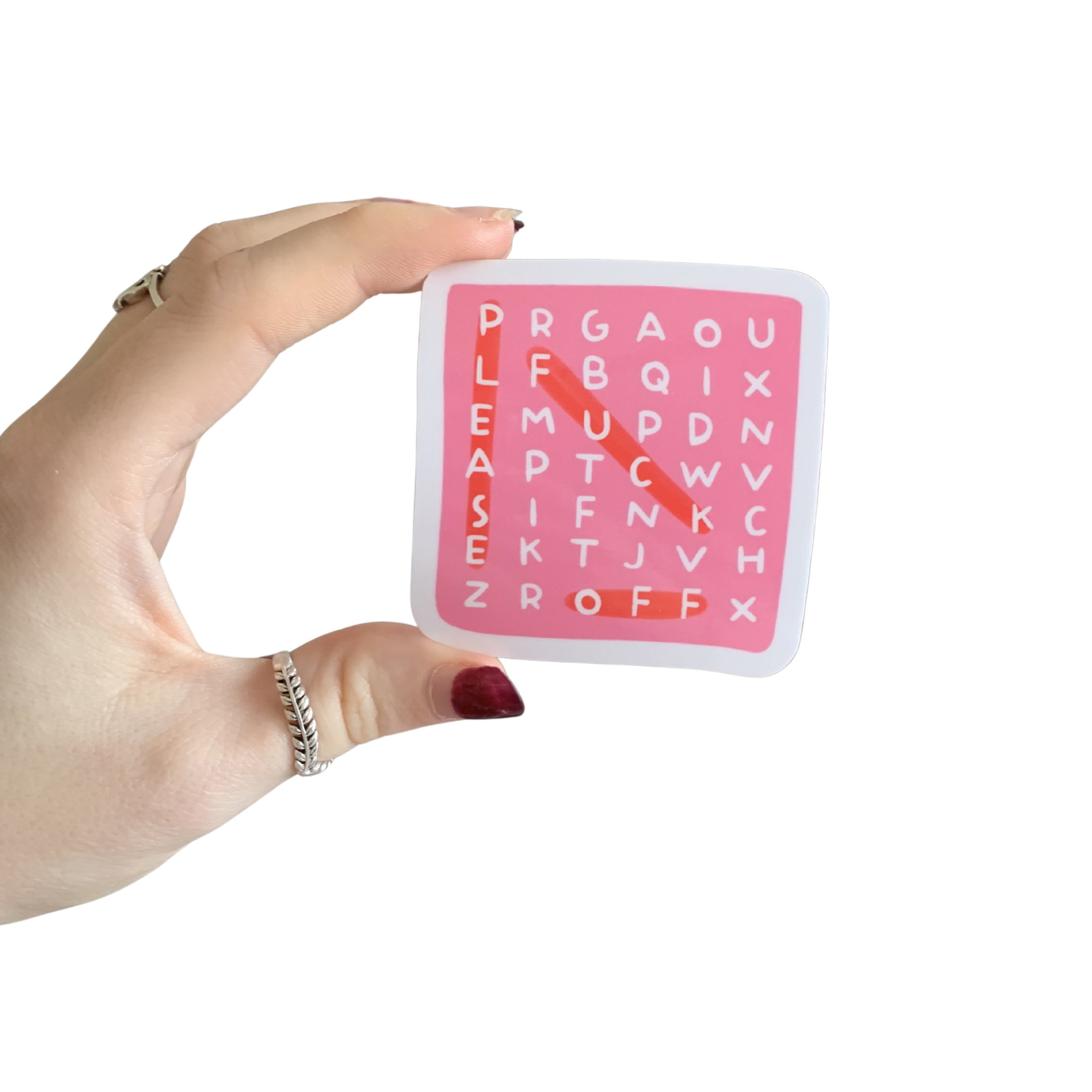 F*ck off crossword sticker