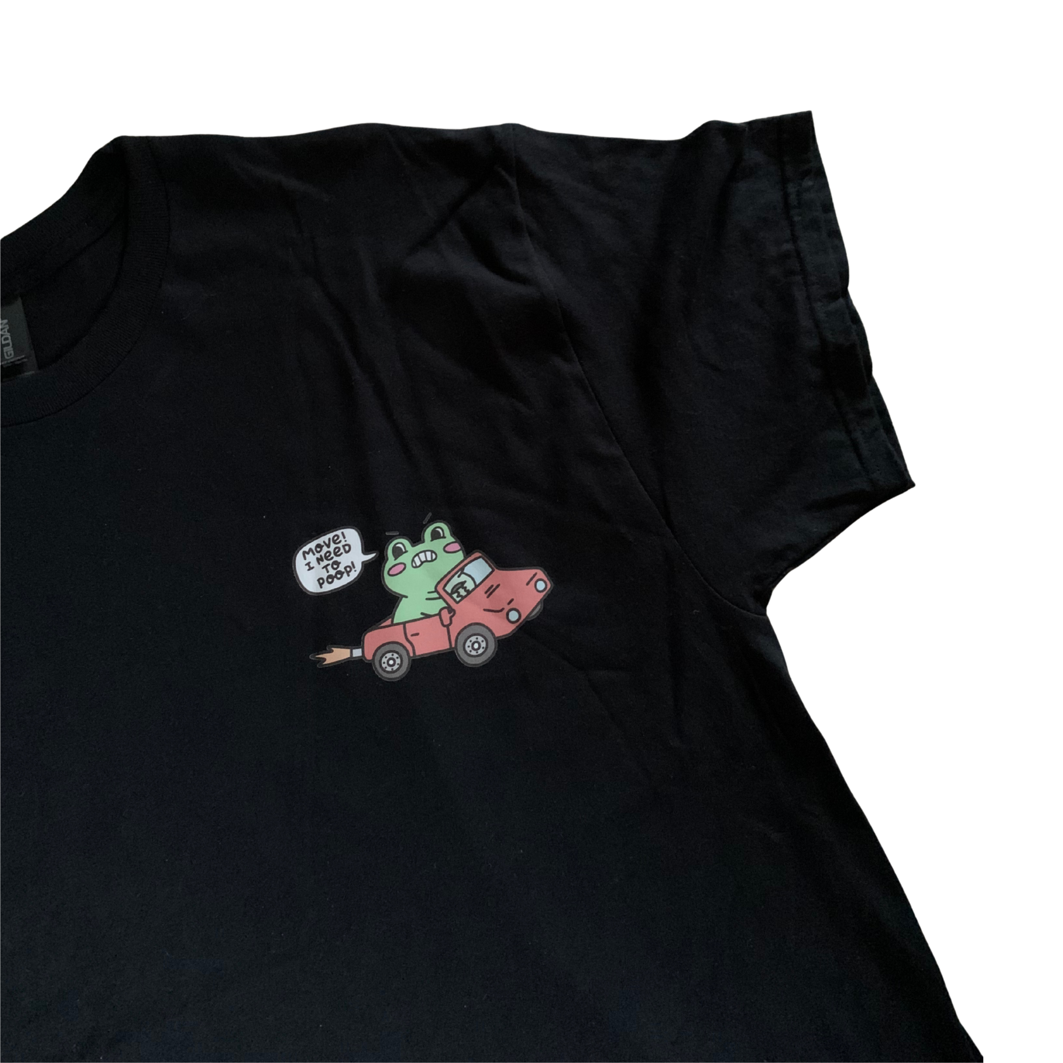 Black Poop Frog Tshirt Size XL