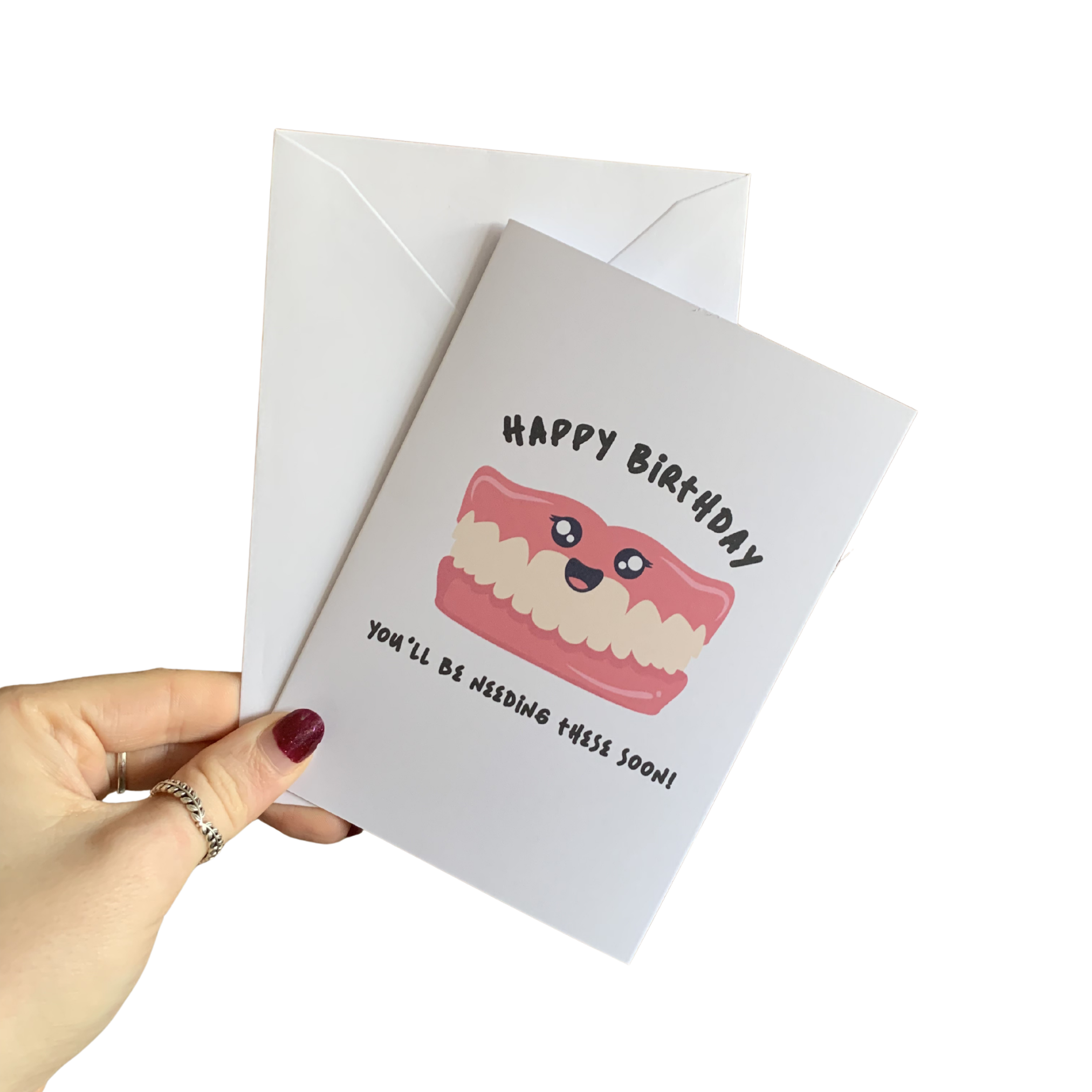 Dentures funny greetings card