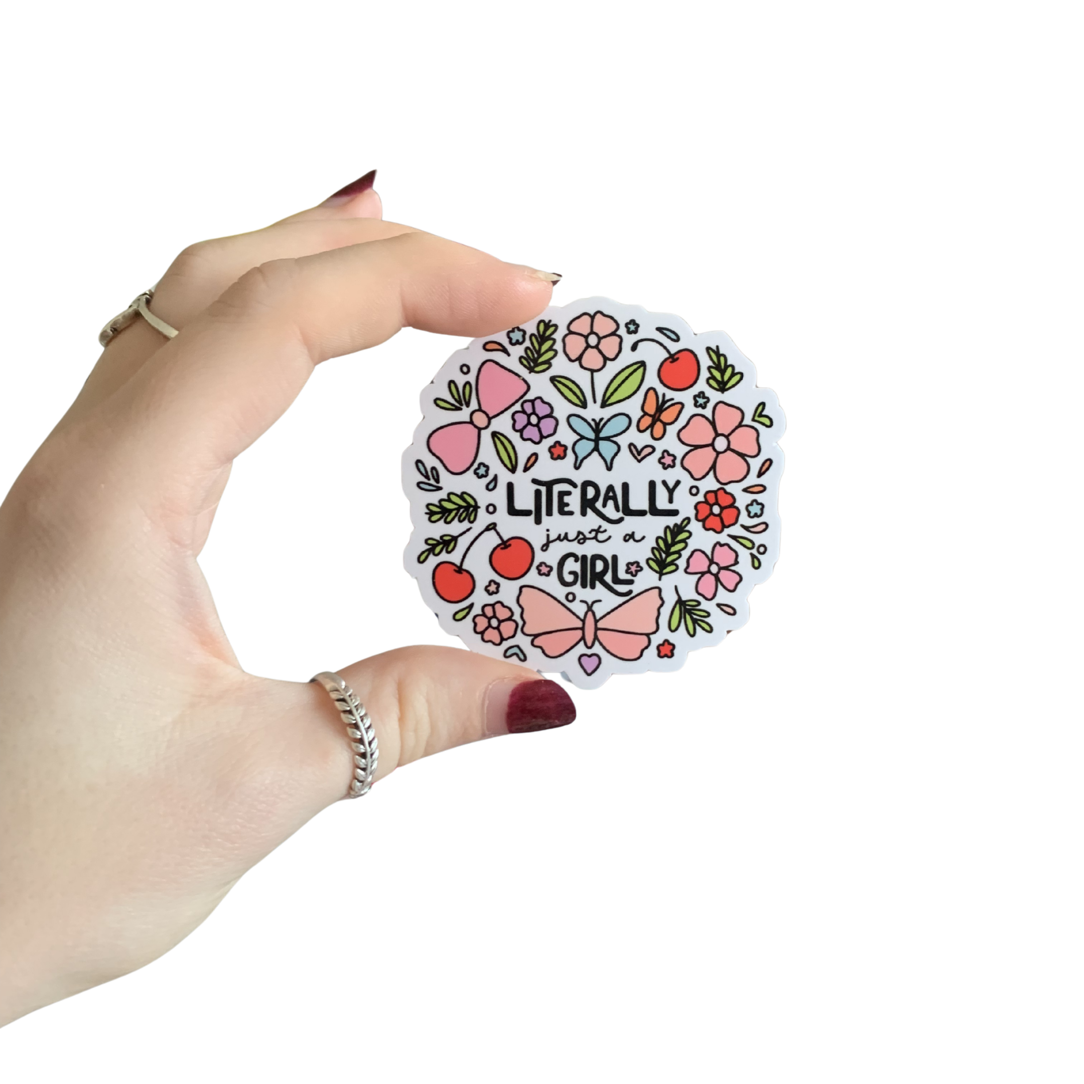 Just a girl sticker