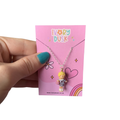 Upcycled toy charm necklace